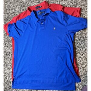 Polo Ralph Lauren Pima Soft Touch Polo Shirts Mens XXL Red Blue Lot of 2